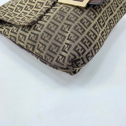 FENDI Shoulder Bag canvas beige WS32434