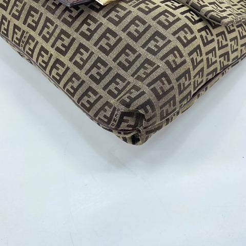 FENDI Shoulder Bag canvas beige WS32434
