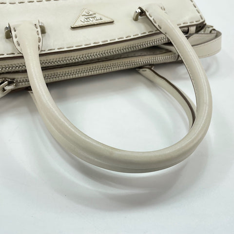 PRADA 2-way, triangle logo Handbag leather white WS32435
