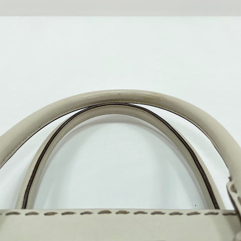 PRADA 2-way, triangle logo Handbag leather white WS32435