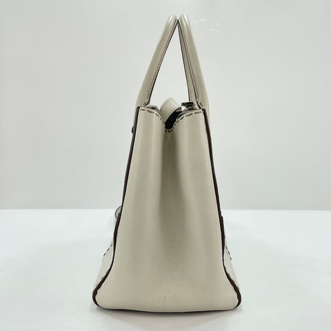 PRADA 2-way, triangle logo Handbag leather white WS32435