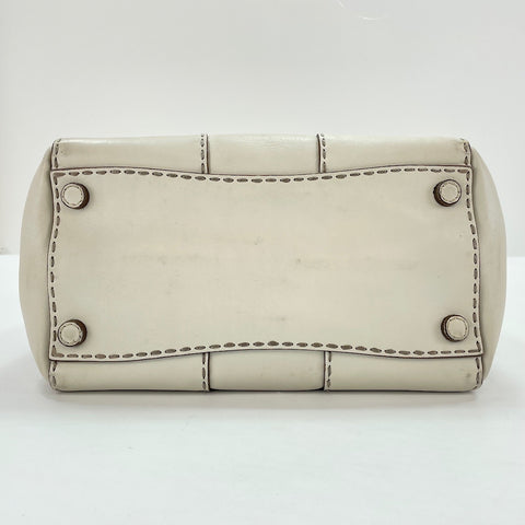 PRADA 2-way, triangle logo Handbag leather white WS32435