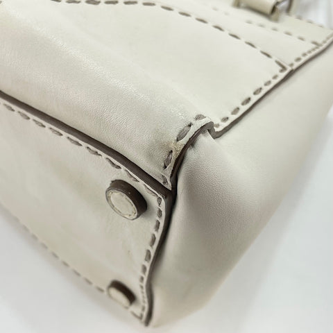 PRADA 2-way, triangle logo Handbag leather white WS32435