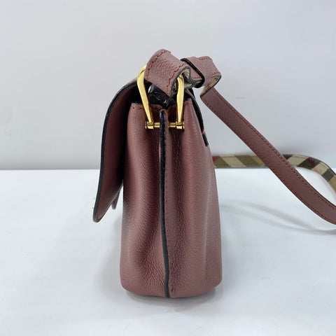 BURBERRY Small buckle crossbody bag Shoulder Bag leather pink WS32440