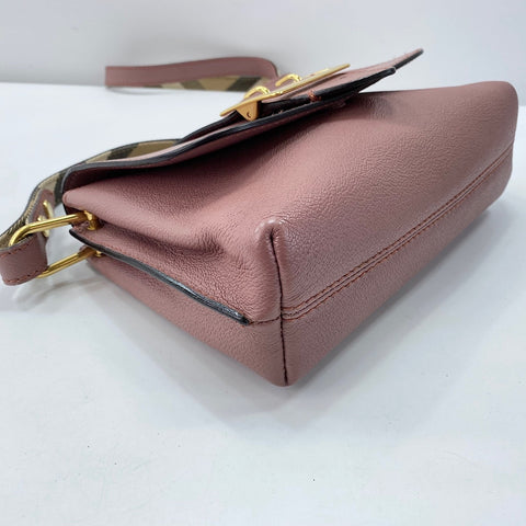 BURBERRY Small buckle crossbody bag Shoulder Bag leather pink WS32440