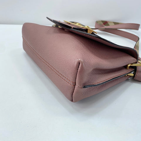 BURBERRY Small buckle crossbody bag Shoulder Bag leather pink WS32440