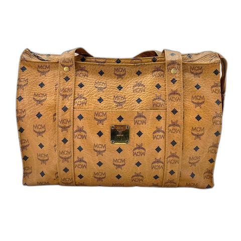 MCM Vicetos Tote Bag leather Brown WS32441
