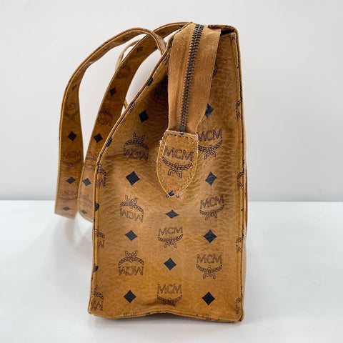 MCM Vicetos Tote Bag leather Brown WS32441
