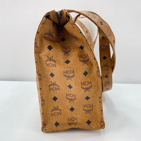 MCM Vicetos Tote Bag leather Brown WS32441