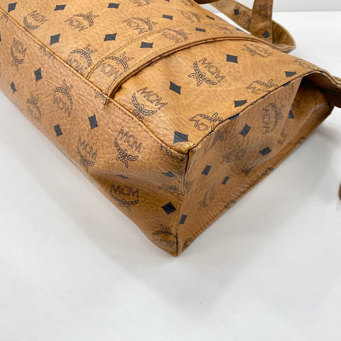 MCM Vicetos Tote Bag leather Brown WS32441