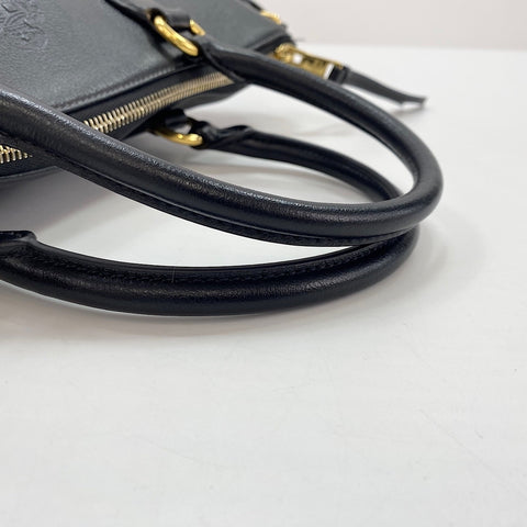 PRADA 2-way, logo embossed Handbag leather black WS32444