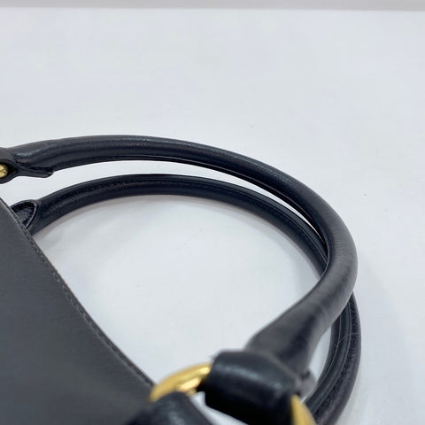 PRADA 2-way, logo embossed Handbag leather black WS32444