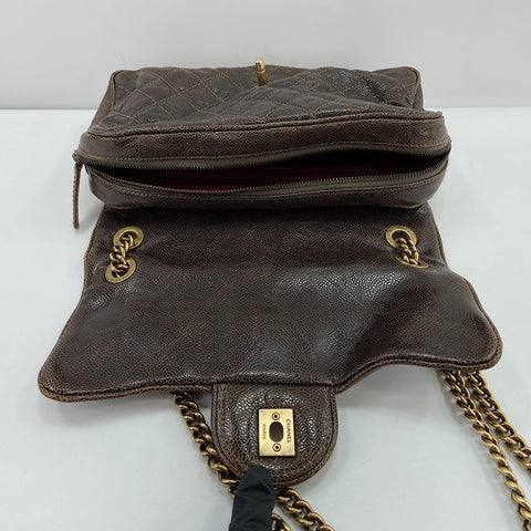 CHANEL Matelasse 25 Shoulder Bag Brown WS32446