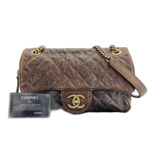 CHANEL Matrasse 25 Shoulder Bag Brown WS32446