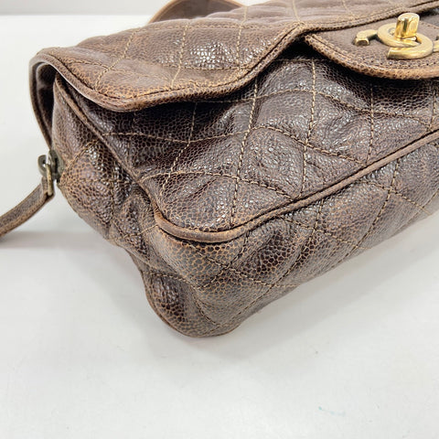 CHANEL Matrasse 25 Shoulder Bag Brown WS32446