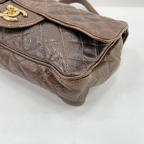 CHANEL Matelasse 25 Shoulder Bag Brown WS32446
