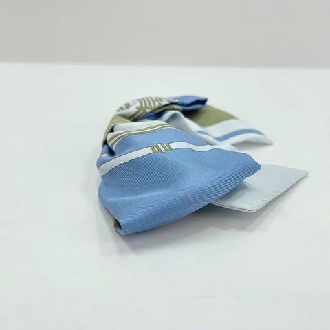 HERMES Grenelle Exlibris Valletta silk blue WS32448