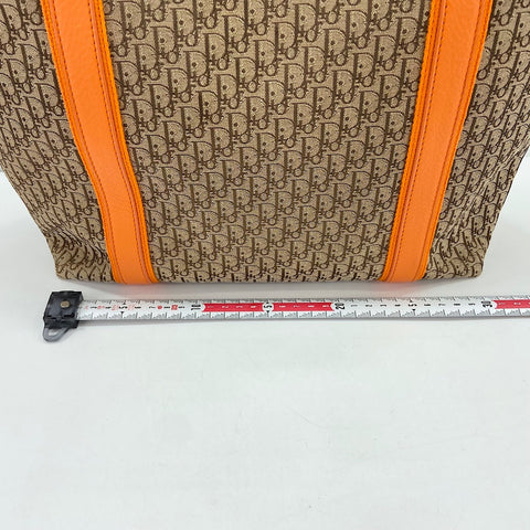 Christian Dior street chic trotter Tote Bag canvas Orange WS32454