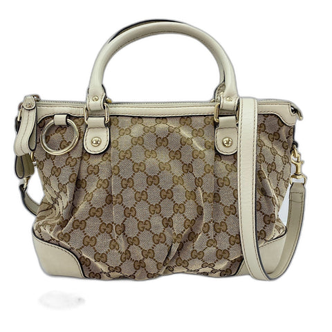 GUCCI 2WAY Handbag beige WS32456