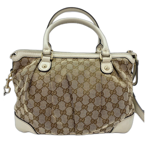 GUCCI 2WAY Handbag beige WS32456