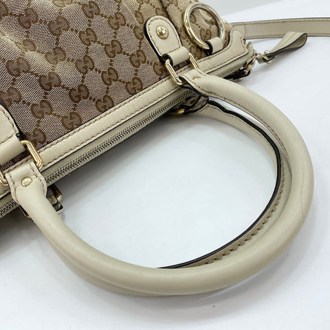 GUCCI 2WAY Handbag beige WS32456