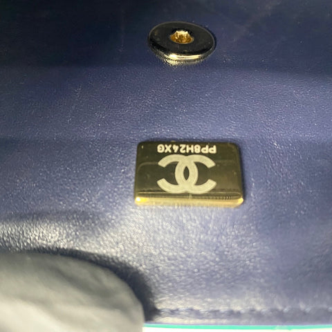 CHANEL Mini matrasse Handbag lambskin green WS32460