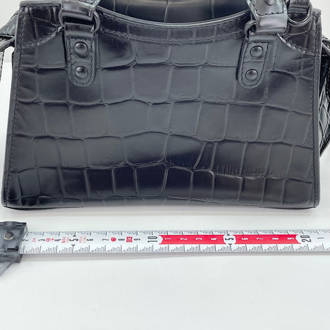 BALENCIAGA Neo Classic City Mini 2WAY Handbag leather black WS32463