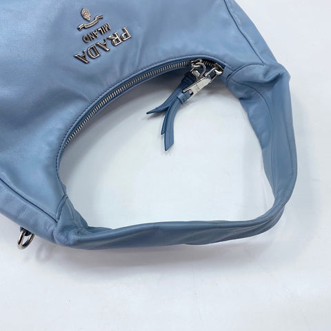 PRADA Vitello Bobo Bag Shoulder Bag leather blue WS32464