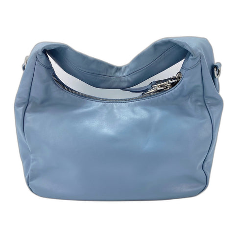 PRADA Vitello Bobo Bag Shoulder Bag leather blue WS32464