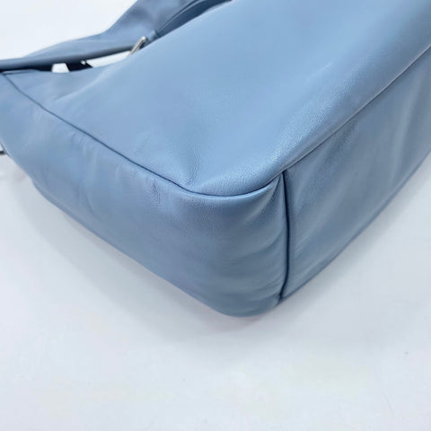 PRADA Vitello Bobo Bag Shoulder Bag leather blue WS32464