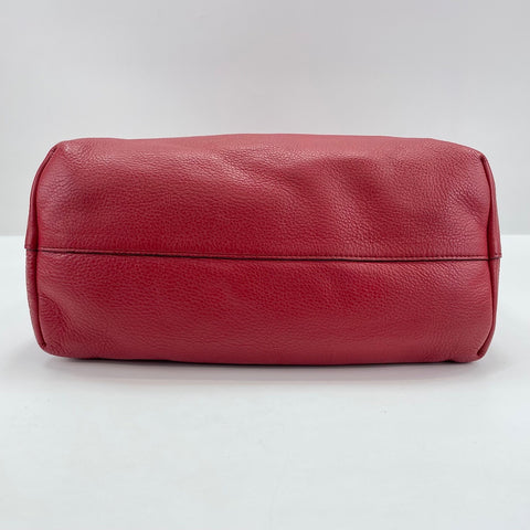 PRADA Vitello Daino 2WAY Handbag Red WS32466