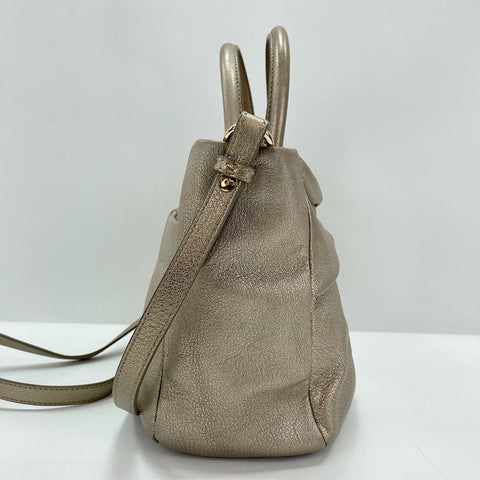 Salvatore Ferragamo Vara Ribbon 2-Way Handbag Handbag leather gold WS32469