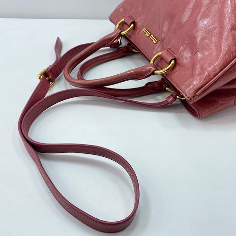 Miu Miu 2WAY Handbag leather pink WS32470