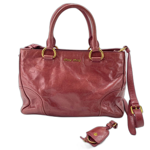 Miu Miu 2WAY Handbag leather pink WS32470
