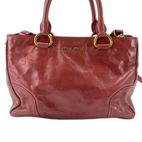 Miu Miu 2WAY Handbag leather pink WS32470