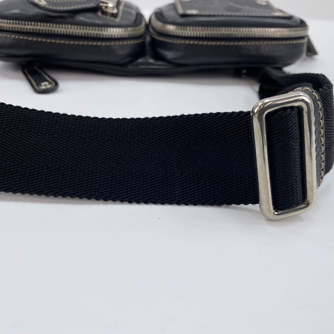 GUCCI Waist bag leather black WS32475