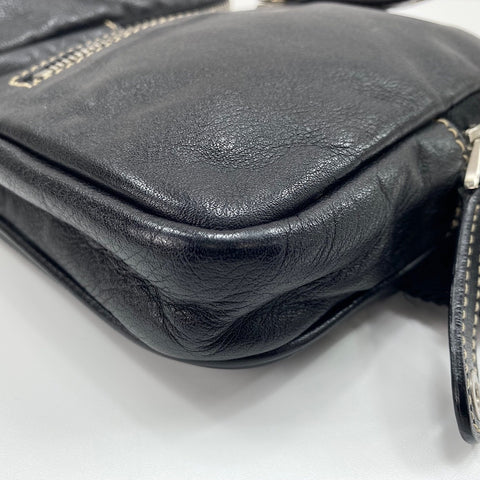 GUCCI Waist bag leather black WS32475