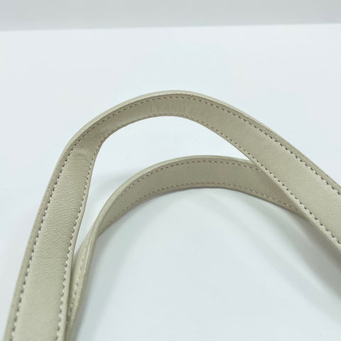 YVES SAINT LAURENT Drawstring Tote Bag leather white WS32482