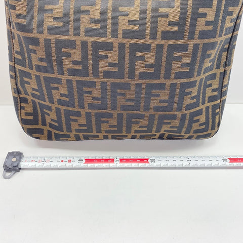 FENDI Zucca Shoulder Bag canvas Brown WS32484