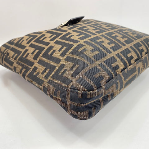 FENDI Zucca Shoulder Bag canvas Brown WS32484