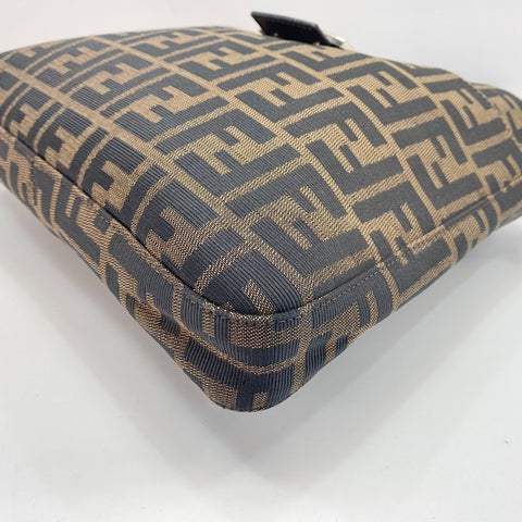 FENDI Zucca Shoulder Bag canvas Brown WS32484
