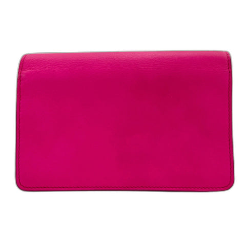 FENDI FF Logo Chain Wallet (2-Way) Shoulder Bag leather pink WS32485