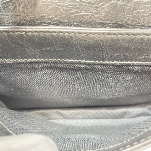GUCCI Interlocking G Shoulder Bag leather black WS32487
