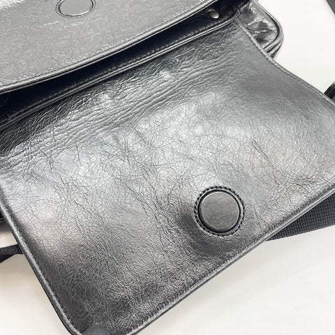 GUCCI Interlocking G Shoulder Bag leather black WS32487