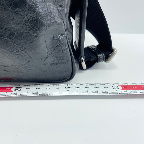 GUCCI Interlocking G Shoulder Bag leather black WS32487