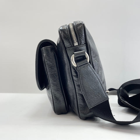 GUCCI Interlocking G Shoulder Bag leather black WS32487