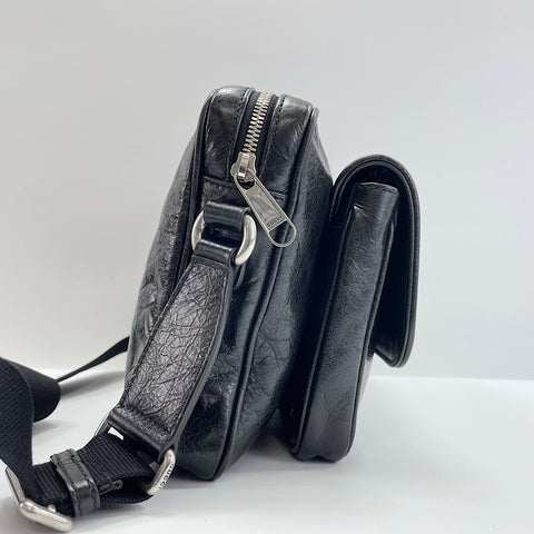 GUCCI Interlocking G Shoulder Bag leather black WS32487