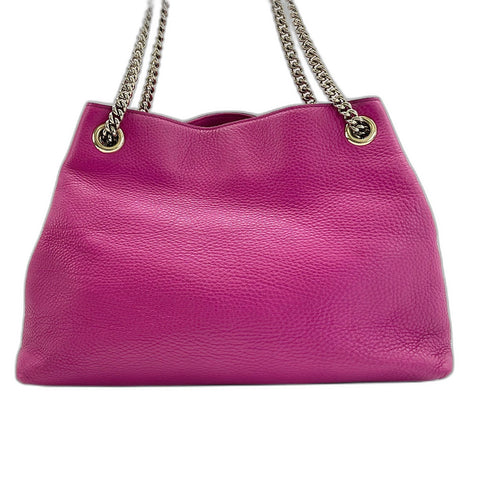 GUCCI Soho Shoulder Bag leather pink WS32491
