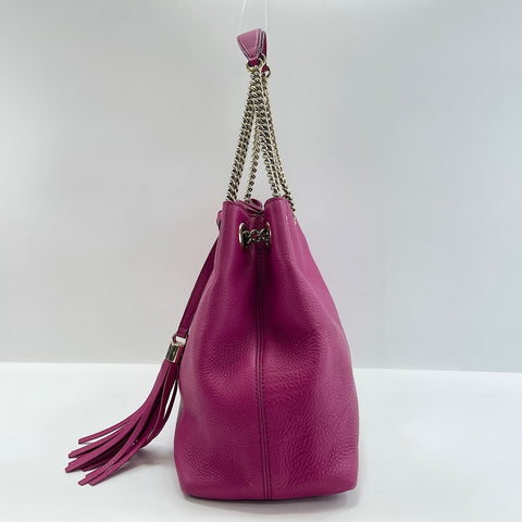 GUCCI Soho Shoulder Bag leather pink WS32491