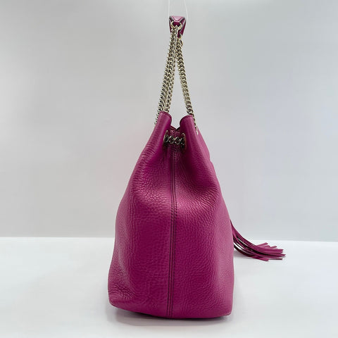 GUCCI Soho Shoulder Bag leather pink WS32491